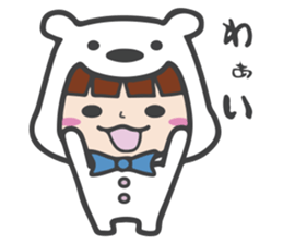 costume of a polar bear sticker #12918657