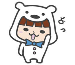 costume of a polar bear sticker #12918659