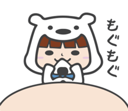 costume of a polar bear sticker #12918661