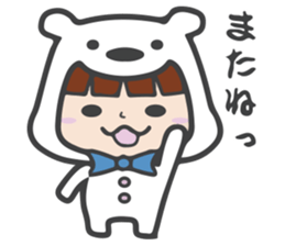costume of a polar bear sticker #12918663