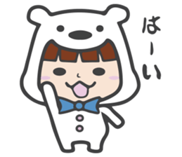 costume of a polar bear sticker #12918667