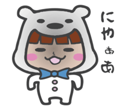 costume of a polar bear sticker #12918671