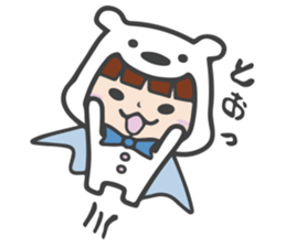 costume of a polar bear sticker #12918672