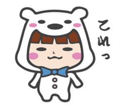 costume of a polar bear sticker #12918673