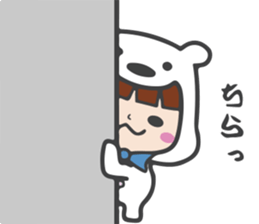 costume of a polar bear sticker #12918674