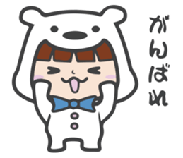 costume of a polar bear sticker #12918679