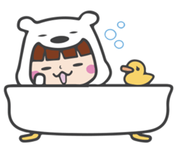 costume of a polar bear sticker #12918683