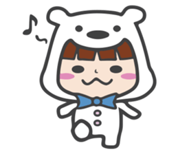 costume of a polar bear sticker #12918685