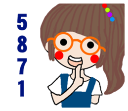 Pan 'sister (glasses girl) sticker #12919369