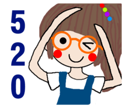 Pan 'sister (glasses girl) sticker #12919374