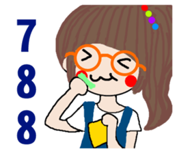 Pan 'sister (glasses girl) sticker #12919378
