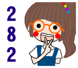 Pan 'sister (glasses girl) sticker #12919381