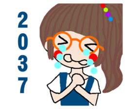 Pan 'sister (glasses girl) sticker #12919383