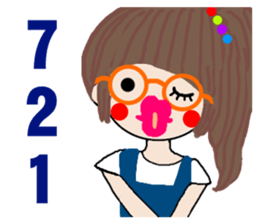 Pan 'sister (glasses girl) sticker #12919384