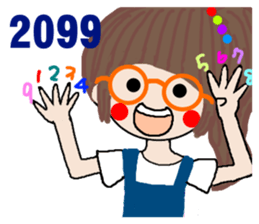 Pan 'sister (glasses girl) sticker #12919385