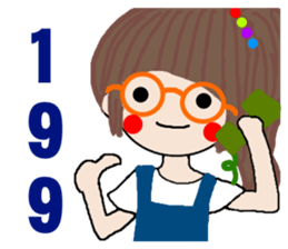 Pan 'sister (glasses girl) sticker #12919387