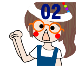 Pan 'sister (glasses girl) sticker #12919389