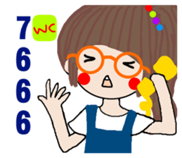 Pan 'sister (glasses girl) sticker #12919390