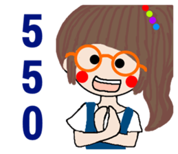 Pan 'sister (glasses girl) sticker #12919393