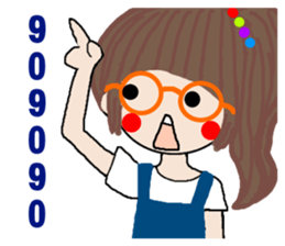 Pan 'sister (glasses girl) sticker #12919394