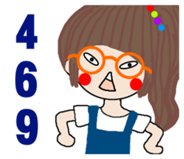 Pan 'sister (glasses girl) sticker #12919396