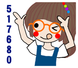 Pan 'sister (glasses girl) sticker #12919398