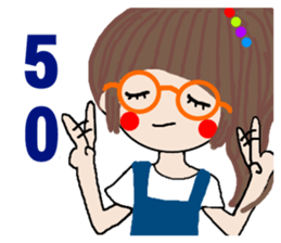 Pan 'sister (glasses girl) sticker #12919399