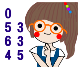 Pan 'sister (glasses girl) sticker #12919403