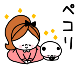 Girl and Kupan sticker #12920129