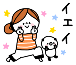 Girl and Kupan sticker #12920133