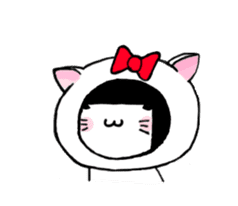 The PATTSUN girl with black hair 2 sticker #12920771