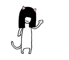 The PATTSUN girl with black hair 2 sticker #12920775