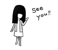 The PATTSUN girl with black hair 2 sticker #12920790