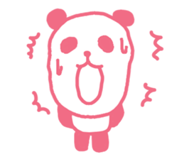 Pink & blue panda sticker #12921024