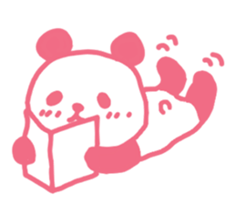 Pink & blue panda sticker #12921027