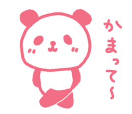 Pink & blue panda sticker #12921028