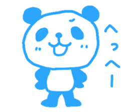 Pink & blue panda sticker #12921044