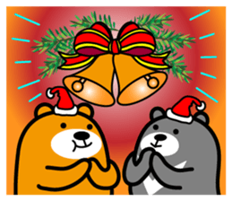 Liu-Lang Bear-Merry Christmas sticker #12921570