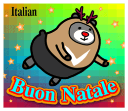 Liu-Lang Bear-Merry Christmas sticker #12921583