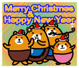Liu-Lang Bear-Merry Christmas sticker #12921604