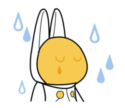 Space and rabbits sticker #12921690