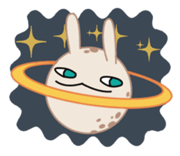 Space and rabbits sticker #12921720