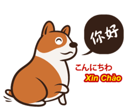 Corgi NANA Multilingual sticker #12923526