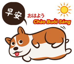 Corgi NANA Multilingual sticker #12923528