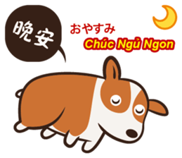 Corgi NANA Multilingual sticker #12923532