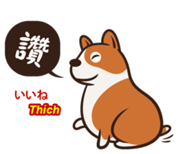 Corgi NANA Multilingual sticker #12923533