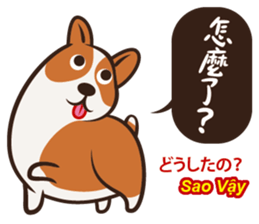 Corgi NANA Multilingual sticker #12923538