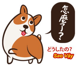 Corgi NANA Multilingual sticker #12923538