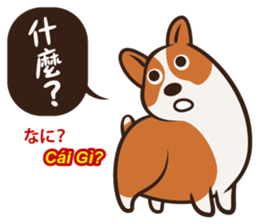 Corgi NANA Multilingual sticker #12923539