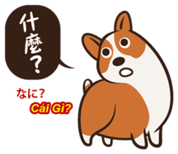 Corgi NANA Multilingual sticker #12923539